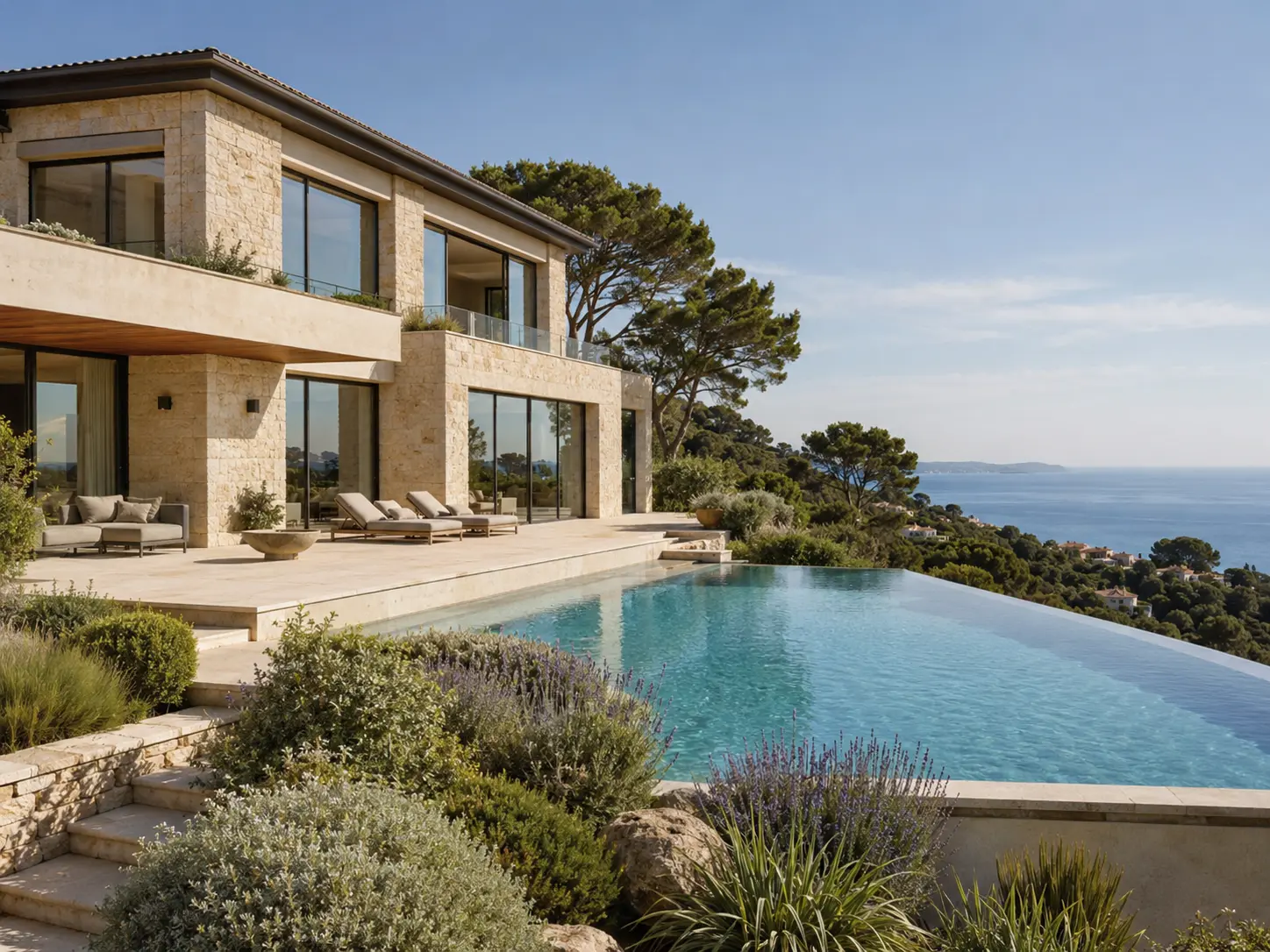 Villa contemporaine vue mer à Saint-Jean-Cap-Ferrat
